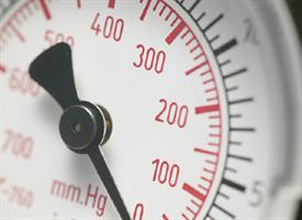A blood pressure gauge.