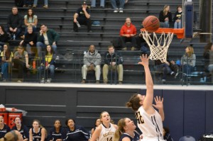Junior Loren Wagner goes for a layup